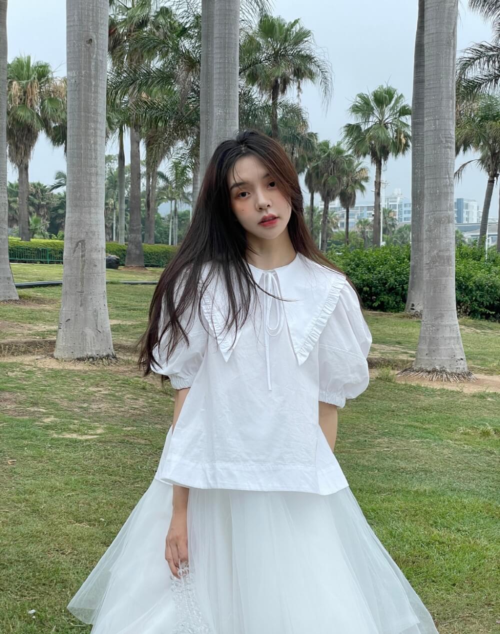 时尚美妆博主胡小糖甜美旅拍照片