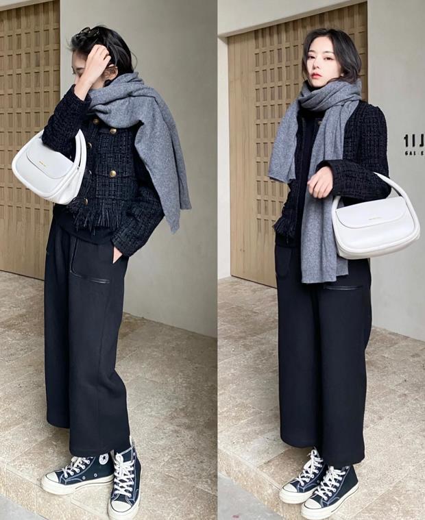 怎样把黑色穿出彩？多向这些街头美女学习，穿得高级还好看