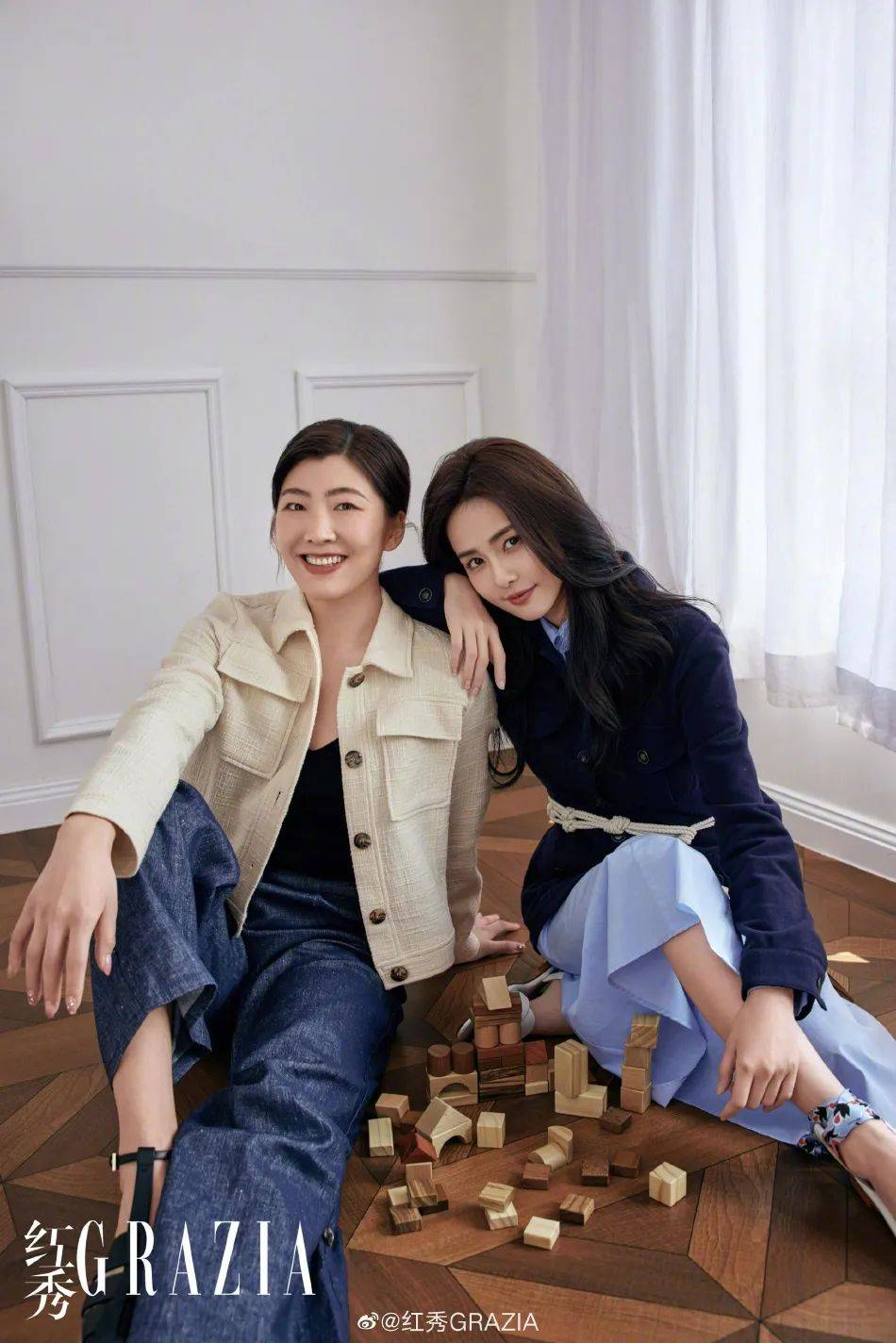 徐梦桃白鹿身穿姐妹装同框美图!雪肤玉貌魅力不可小觑