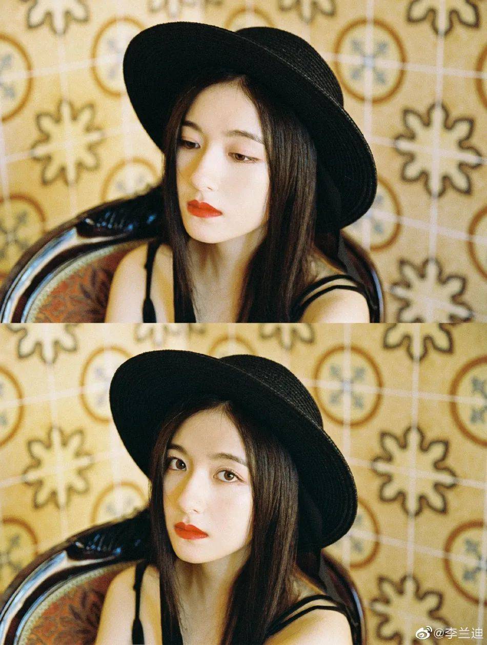 李兰迪身穿黑色吊带裙超靓丽!艳若桃李太性感撩人