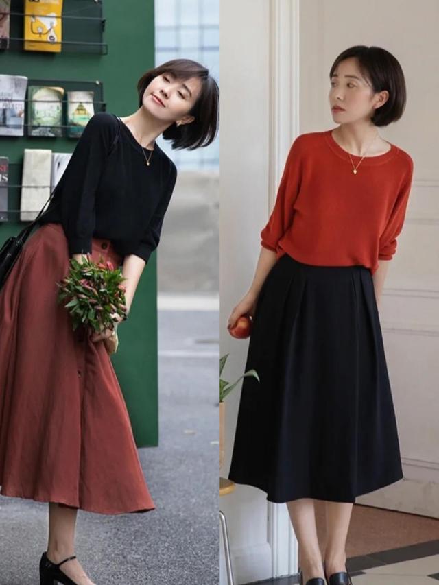 穿衣简约高级的女性，秋季都爱穿针织衫，看极简风博主就知道了