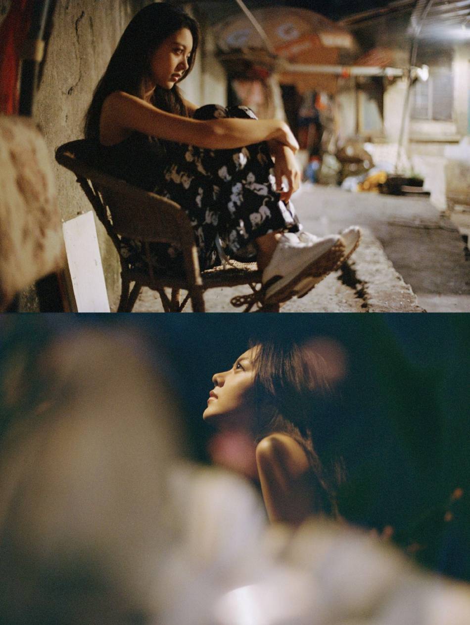 赵今麦黑色无袖背心大秀香肩!20岁生日氛围感写真魅力十足