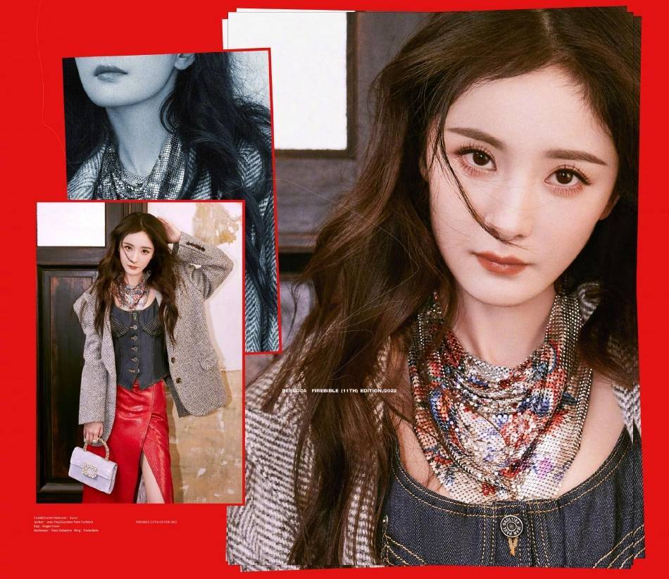 杨幂穿毛绒质感外套又A又飒！肤白貌美大长腿太惊艳了