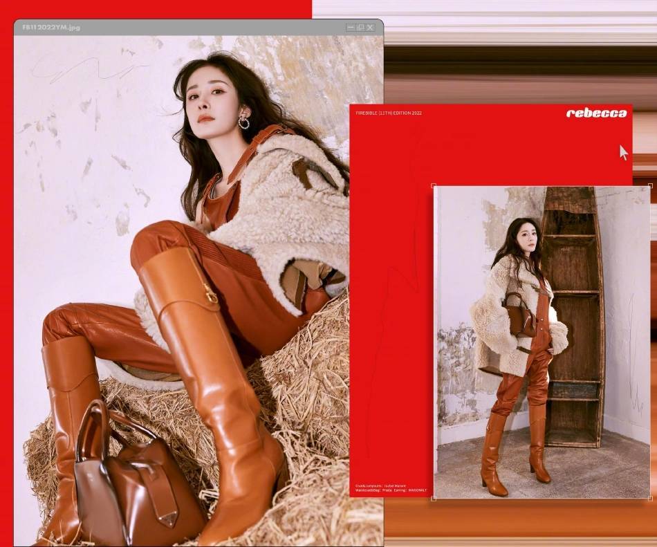 杨幂穿毛绒质感外套又A又飒！肤白貌美大长腿太惊艳了