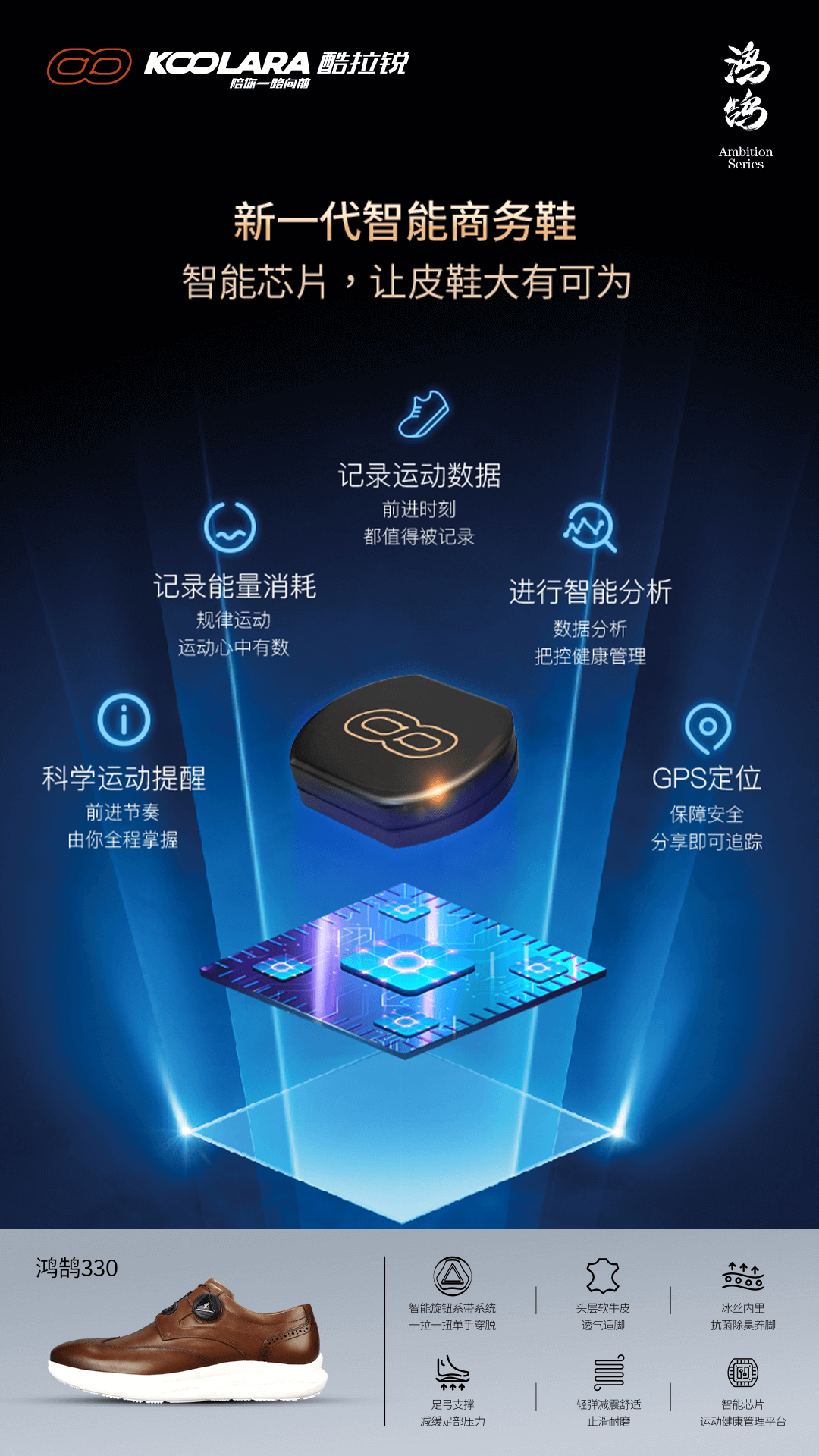 酷拉锐鸿鹄系列：一双注入运动灵魂的商务鞋