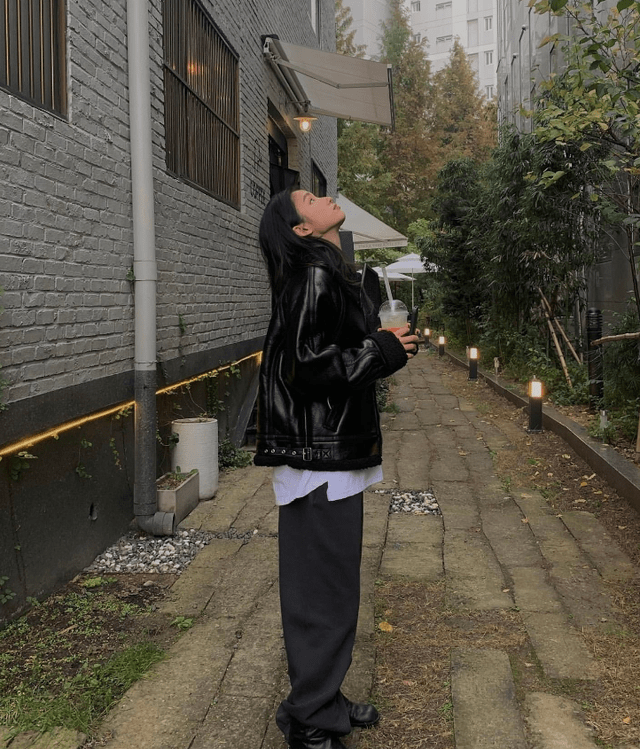 ins时尚博主mmuuto秋冬质感层次叠搭 随性休闲风