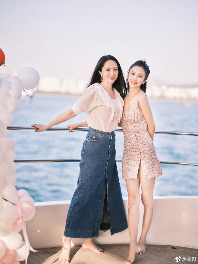 佟丽娅董璇靓丽合影，两大美女超级养眼！-2