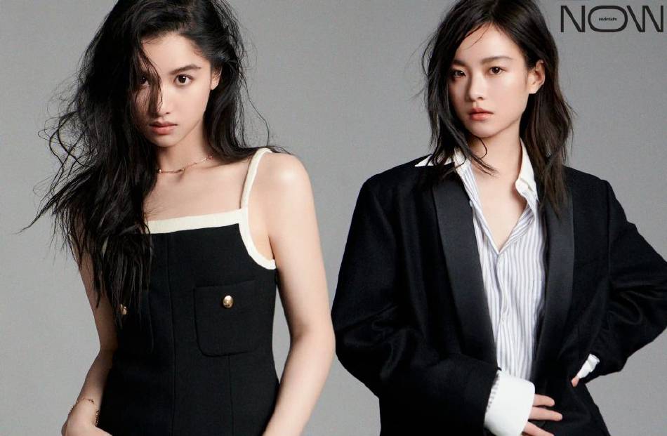 张婧仪李庚希拍时尚写真照片，靓丽香肩大长腿太惊艳！-2