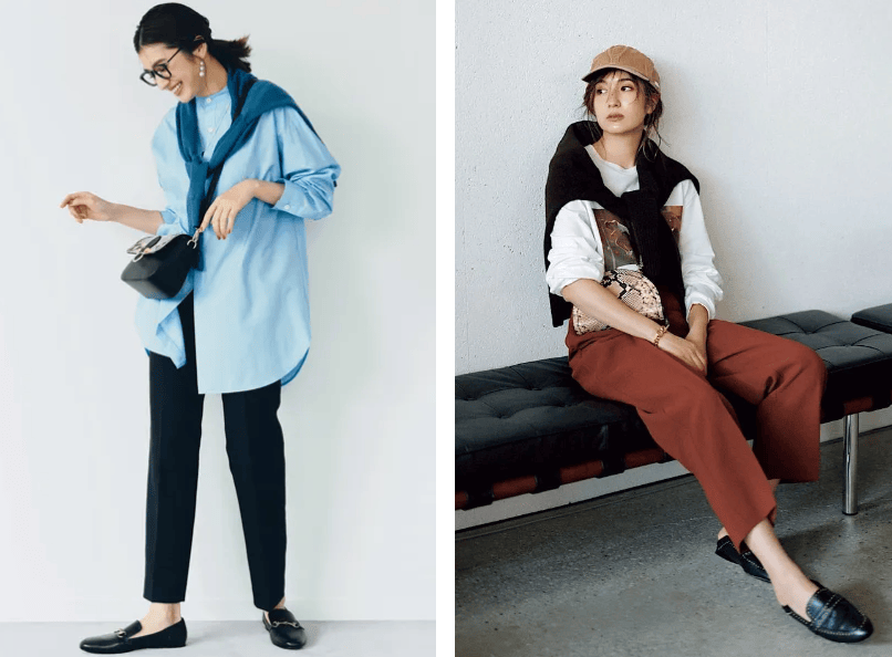 春天回头率最高的九分裤+平底鞋穿法，舒适时髦小个子也适合