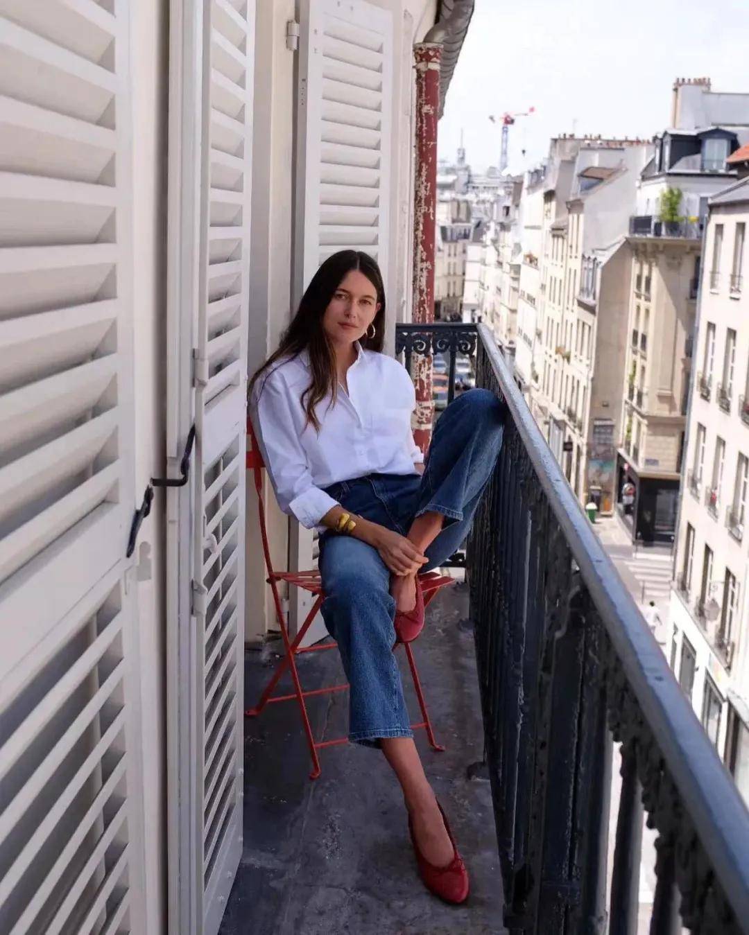 春天回头率最高的九分裤+平底鞋穿法，舒适时髦小个子也适合