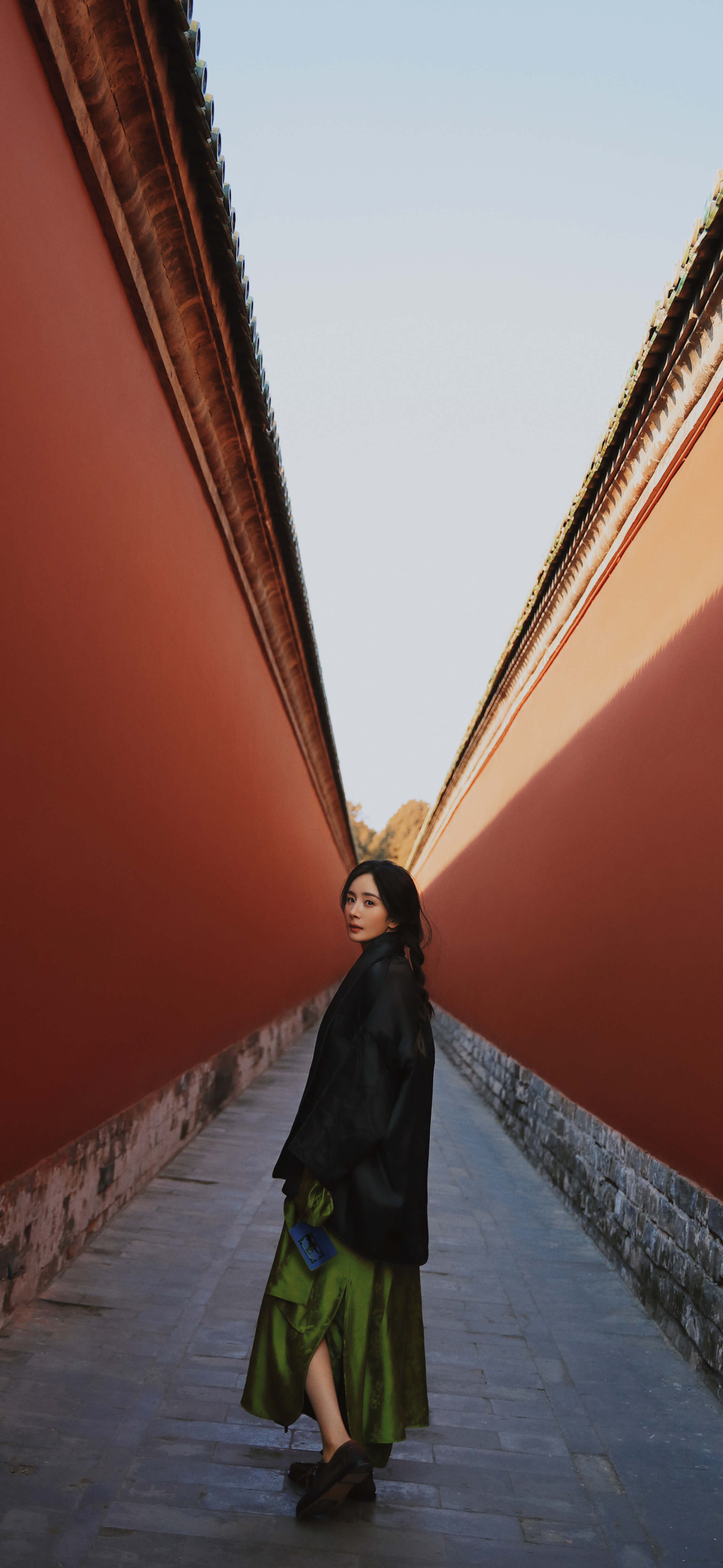 杨幂蛇年新春壁纸，双麻花辫新年京味大片