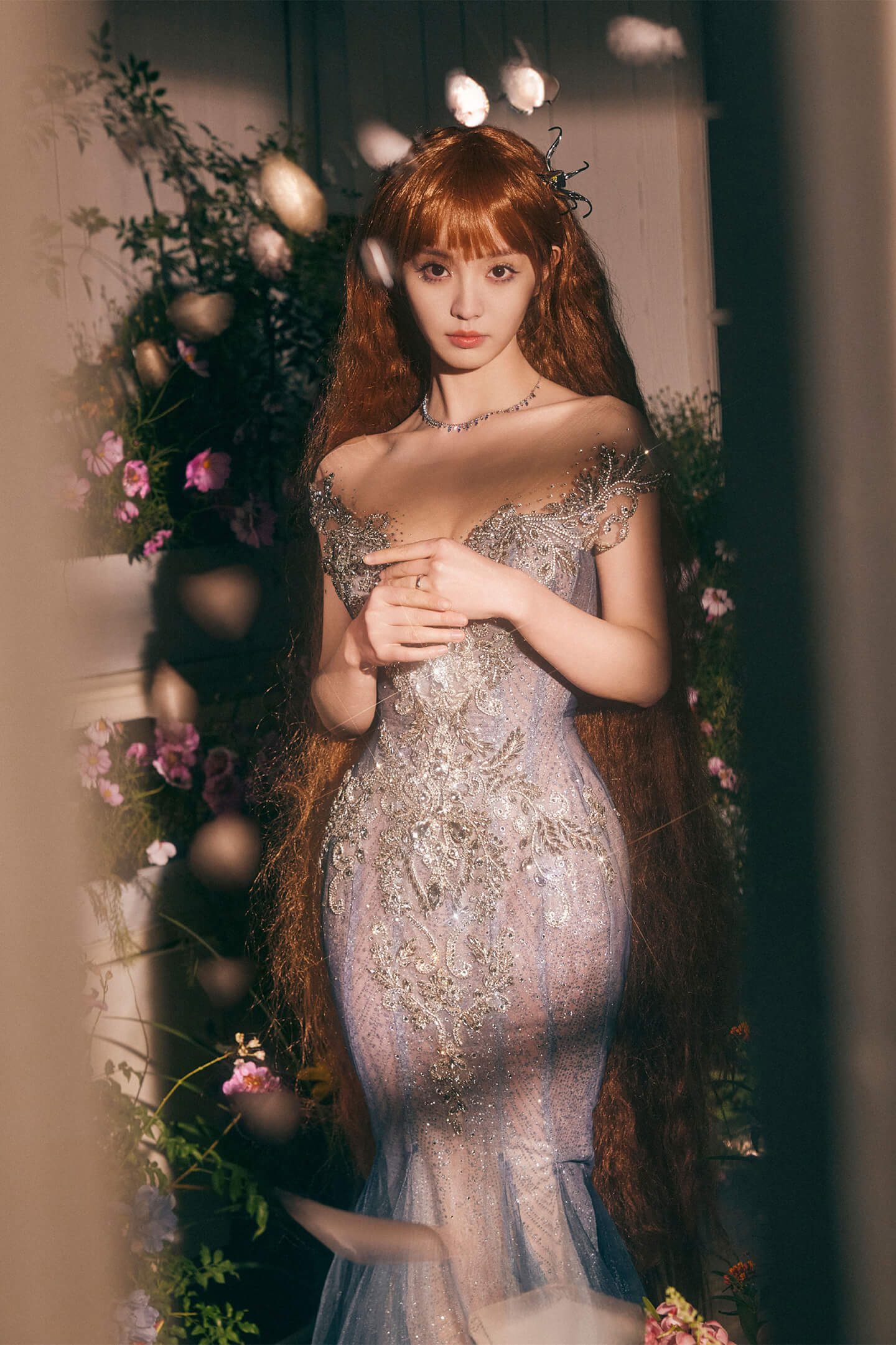 田曦薇金发人鱼公主造型 像童话里走出来的公主 ​