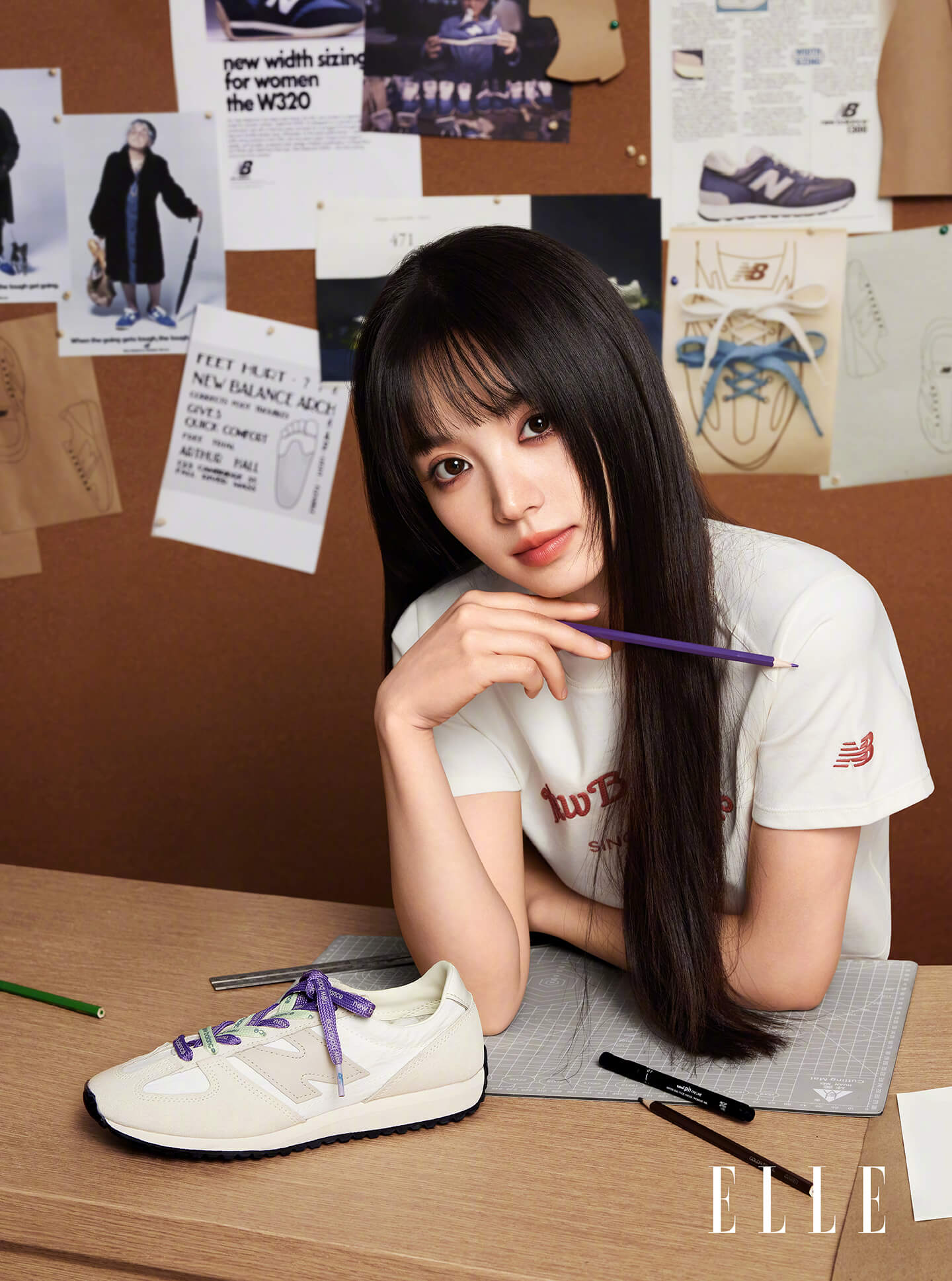 田曦薇登《ELLE》杂志封面，展现自己的另一面