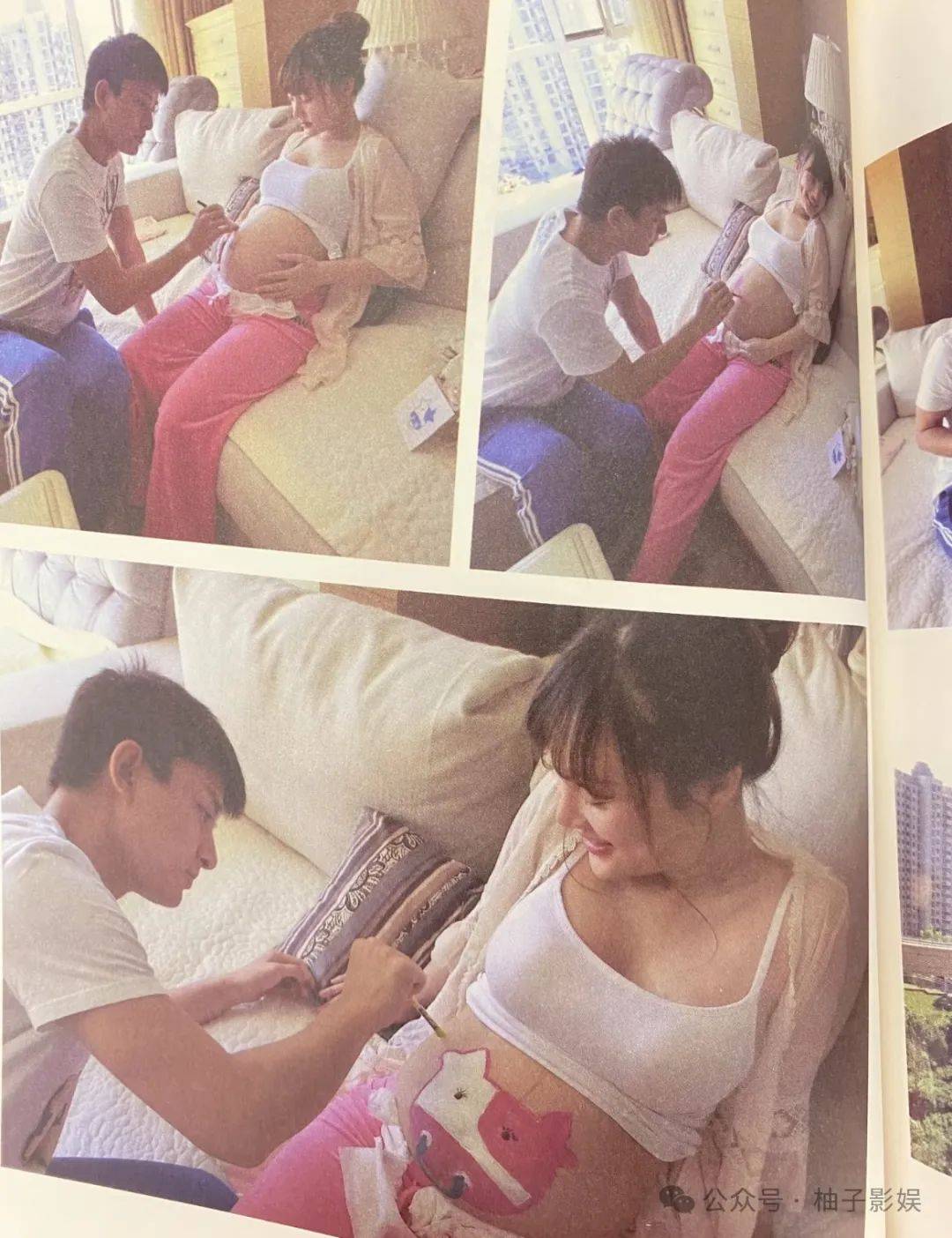 43岁李小璐写书自曝孕期被求婚，肚皮上涂鸦照罕见流出，当时和贾乃亮好恩爱！