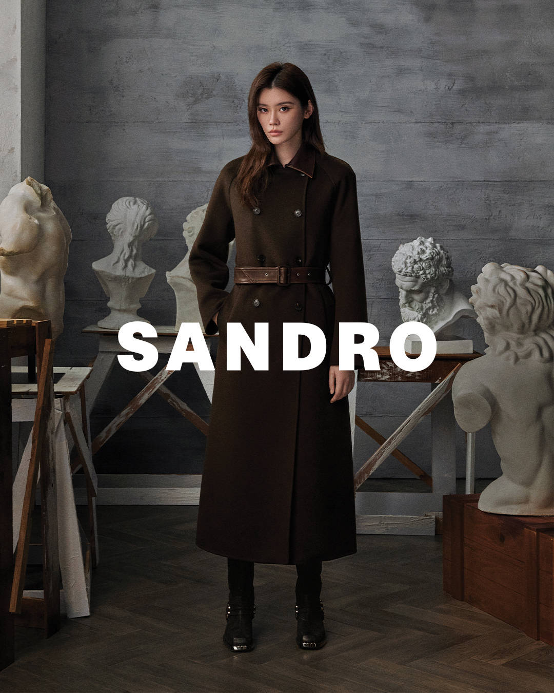 SANDRO携手大中华区品牌挚友奚梦瑶发布2025秋冬系列广告大片-6 SANDRO携手大中华区品牌挚友奚梦瑶发布2025秋冬系列广告大片