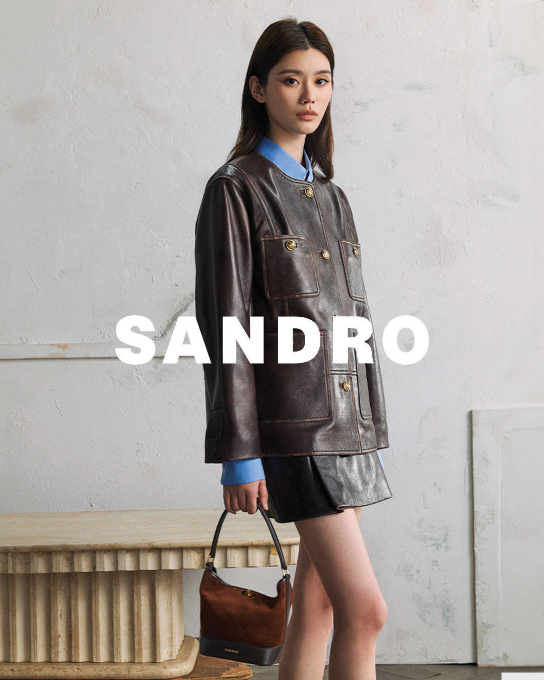 SANDRO携手大中华区品牌挚友奚梦瑶发布2025秋冬系列广告大片-4 SANDRO携手大中华区品牌挚友奚梦瑶发布2025秋冬系列广告大片