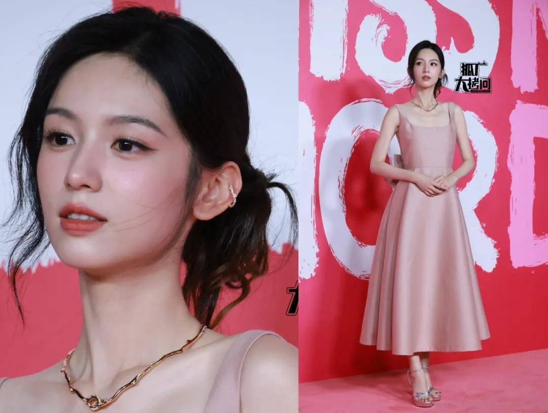 上海这一夜，迪丽热巴发型拖后腿，周也妆发出彩，大合照C位引争议-3