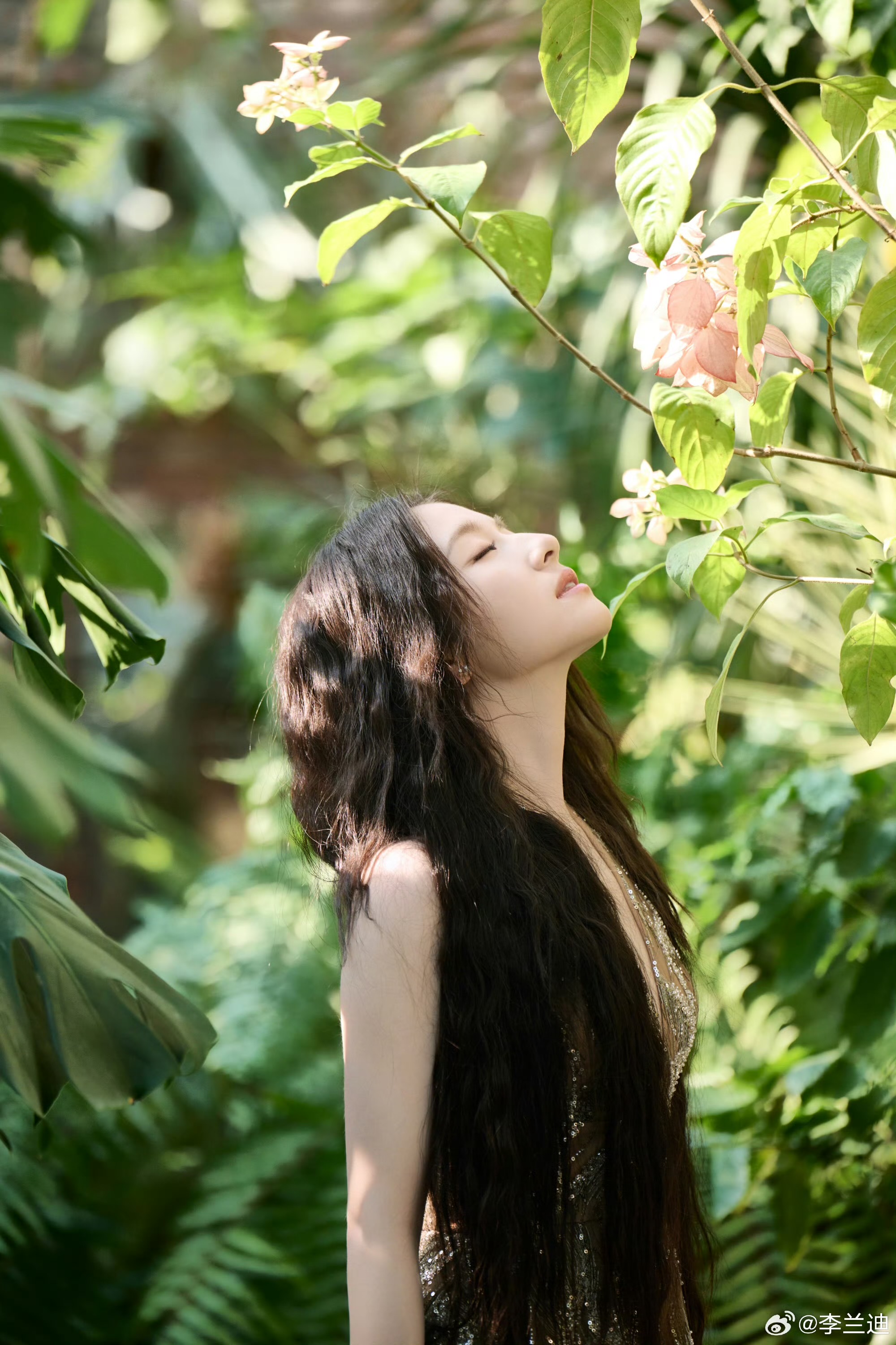 李兰迪微博视界大会鎏金裙美得好权威