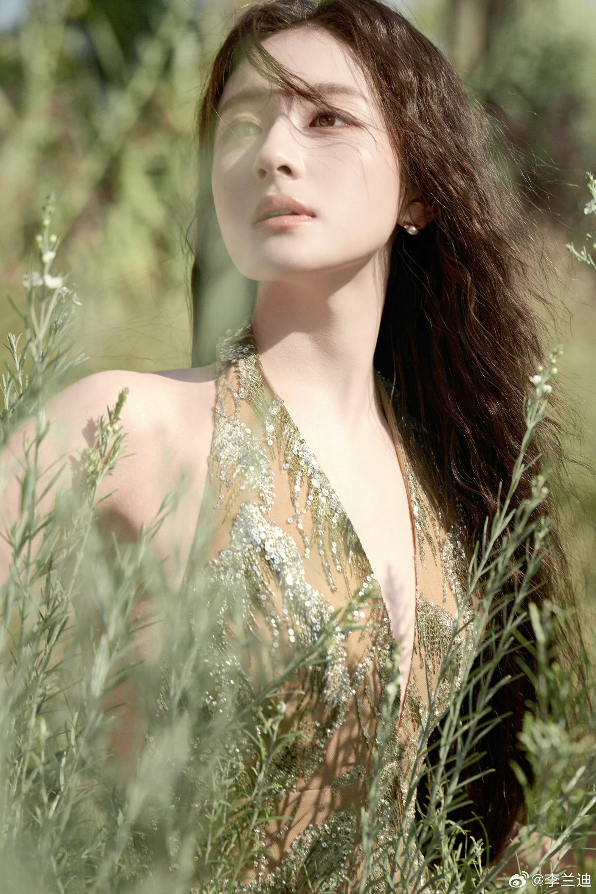 李兰迪微博视界大会鎏金裙美得好权威