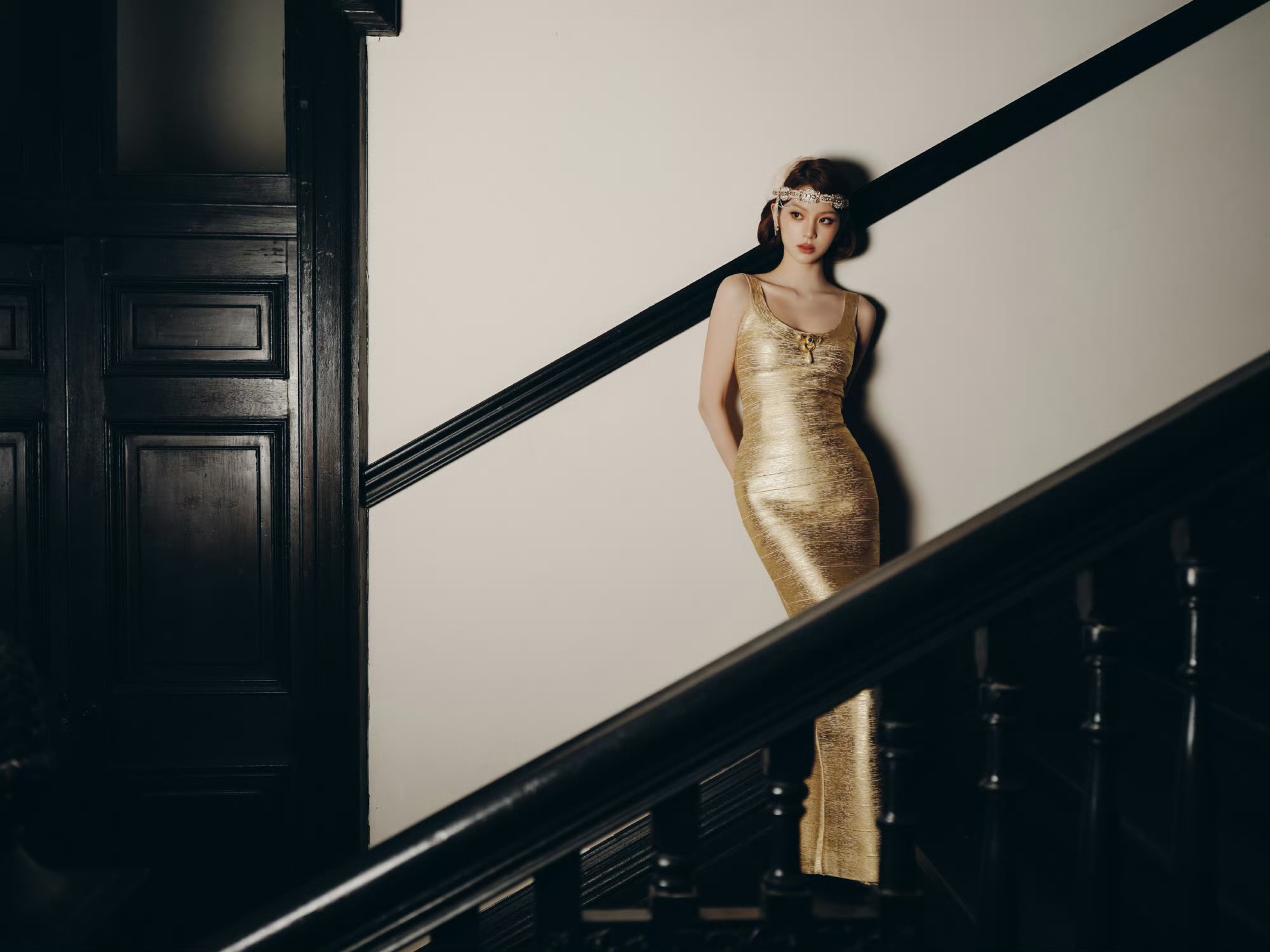 欧阳娜娜cos《了不起的盖茨比》里的黛西造型，造型太出彩了