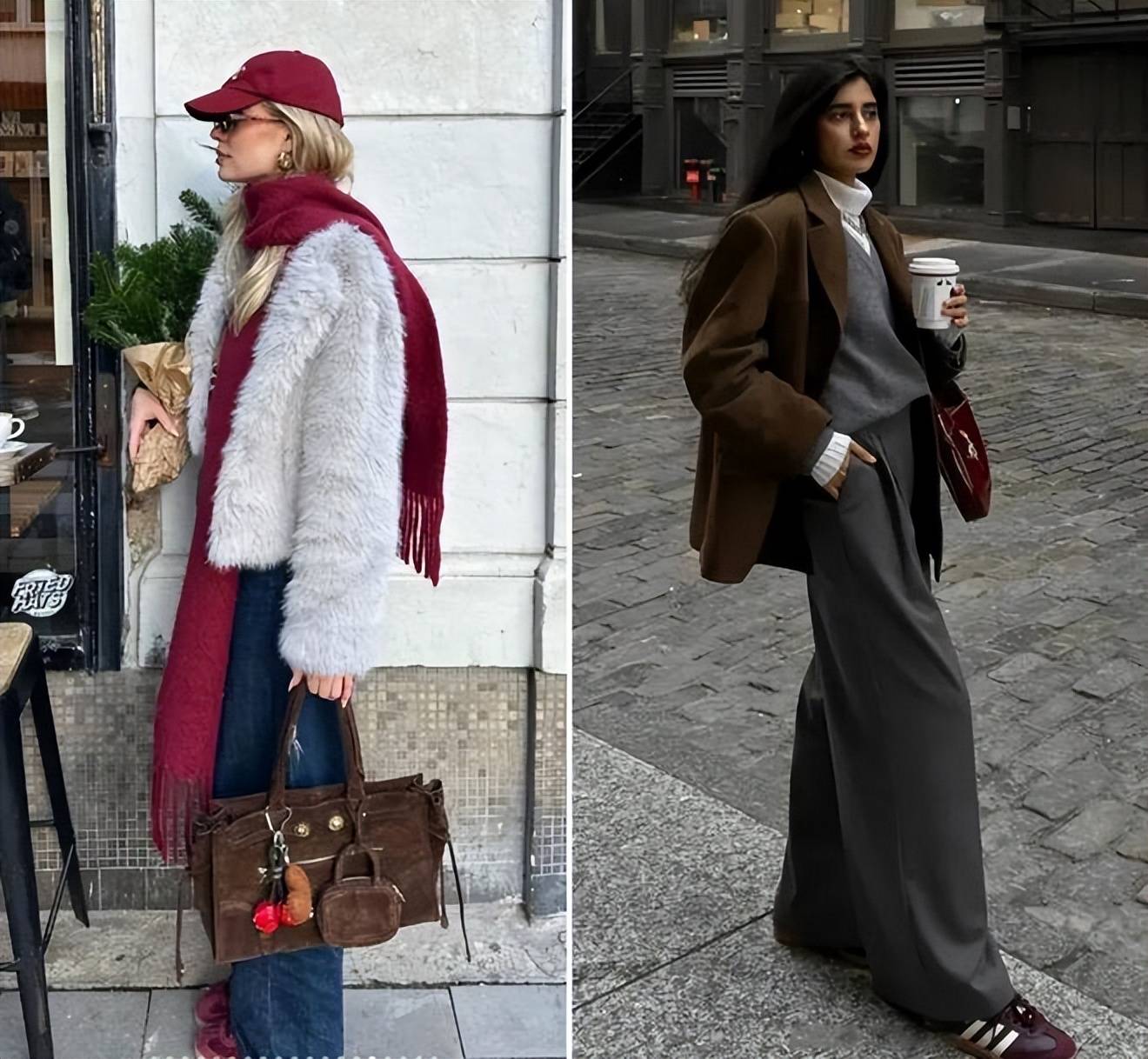 今年德训鞋和勃肯鞋搭配阔腿裤，松弛高级还显气质