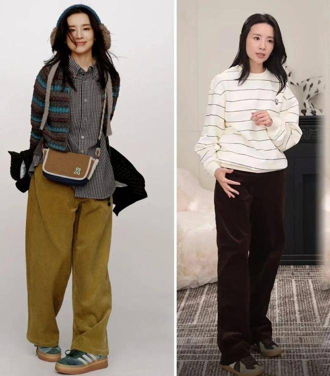 今年德训鞋和勃肯鞋搭配阔腿裤，松弛高级还显气质