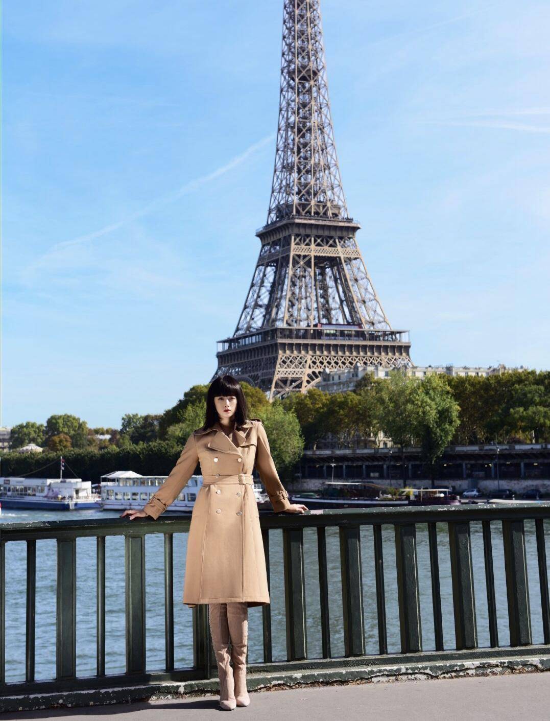 蒋欣瘦了超任性,大衣长筒靴街拍,齐刘海冷艳又高级-3 蒋欣瘦了超任性,大衣长筒靴街拍,齐刘海冷艳又高级