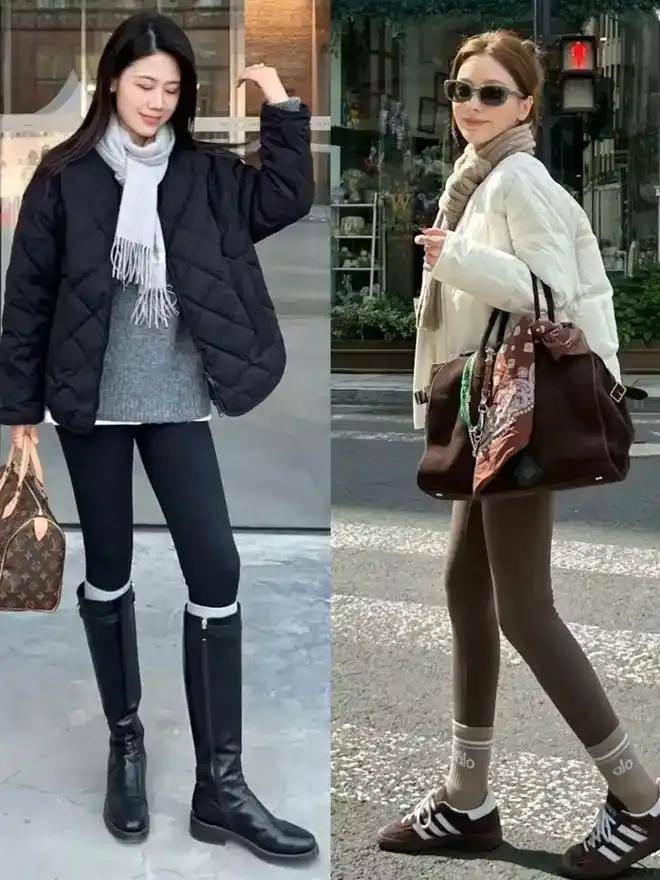 今年冬天成都街拍带火九分裤、阔腿裤、无痕裤，这样搭配上衣更有气质