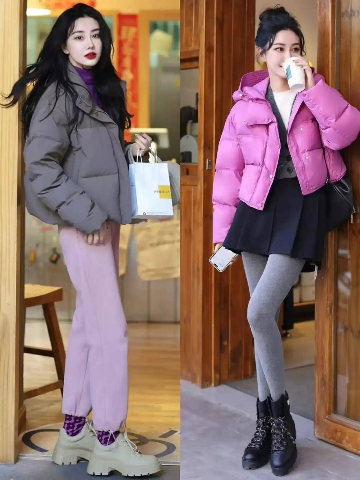 今年冬天成都街拍带火九分裤、阔腿裤、无痕裤，这样搭配上衣更有气质