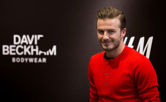 David Beckham at H&M in Paris 出席内衣系列签名会造型