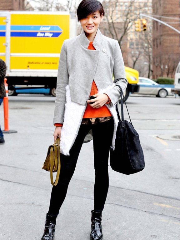 纽约&巴黎双城街拍:冬日高超的靴子混搭秀