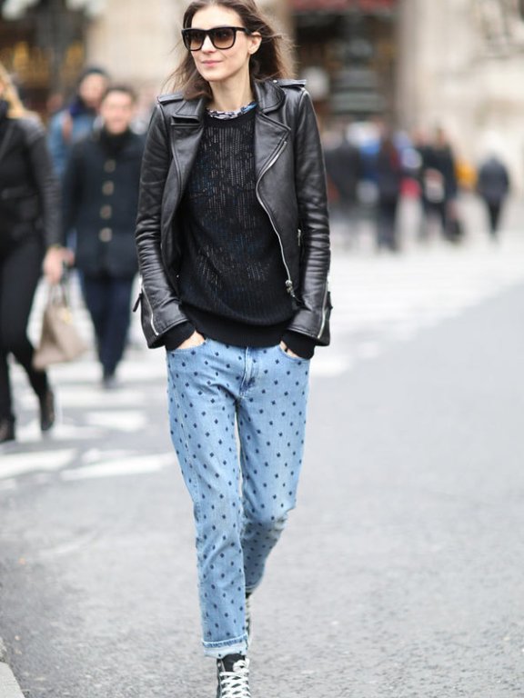 2014年3月巴黎街拍 潮流的混搭风格