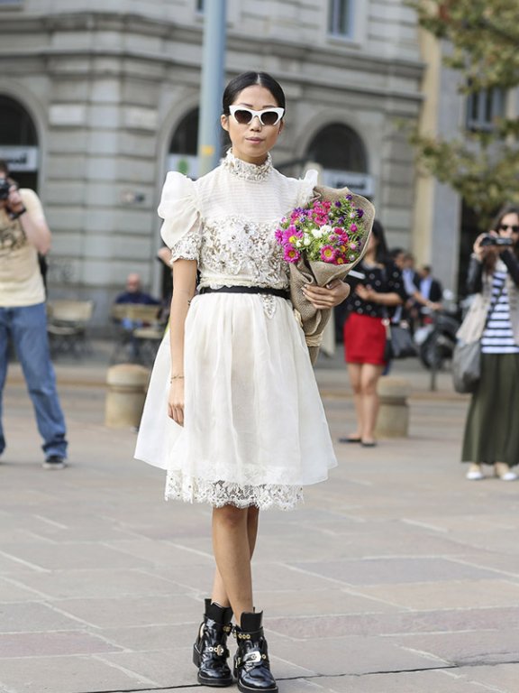 欧美潮人街拍 白色夏季最受宠