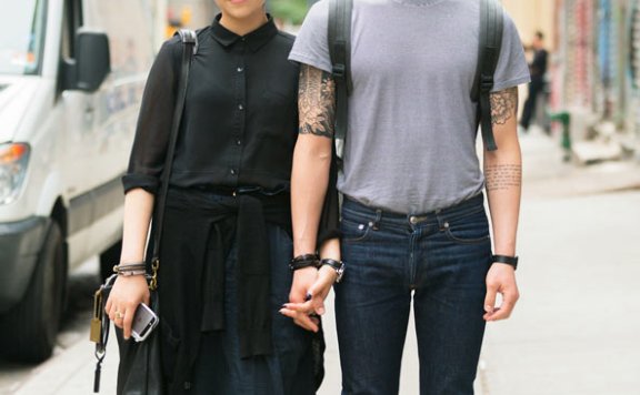 纽约情侣街拍 这样穿才有闪光点