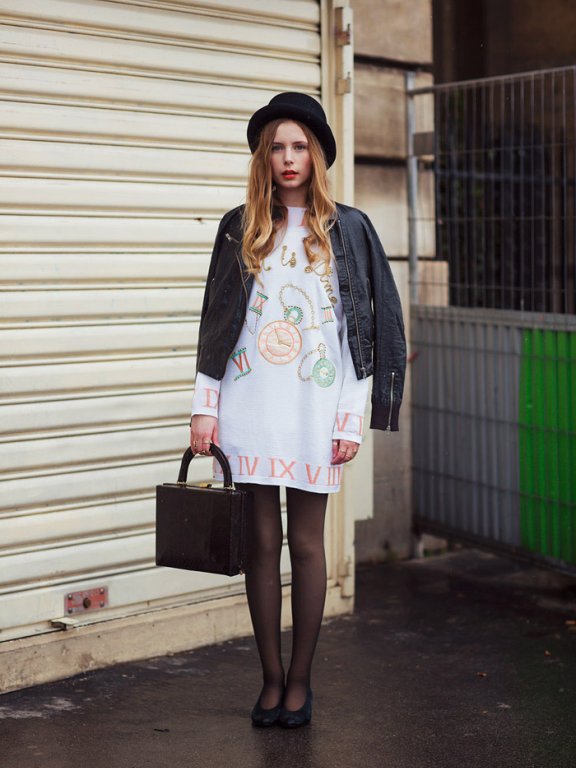 2014年初冬欧美潮女街拍 上街露腿不怕冷就是这么任性