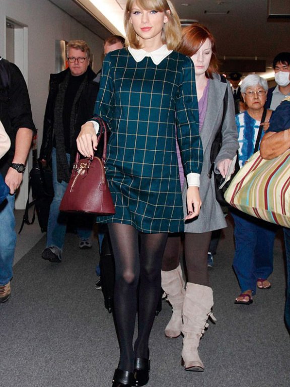初冬怎么穿！看高个美女泰勒丝Taylor Swift最新街拍大亮相