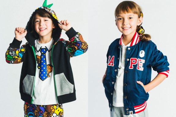 我是街头酷小子 A Bathing Ape 2015童装春夏系列造型搭配