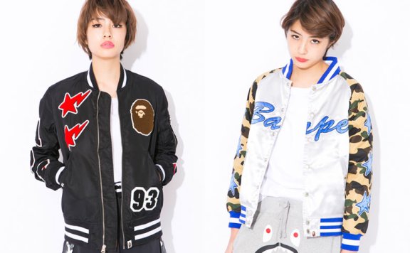 街头鲨鱼女生 A Bathing Ape 2015女装春夏系列造型搭配