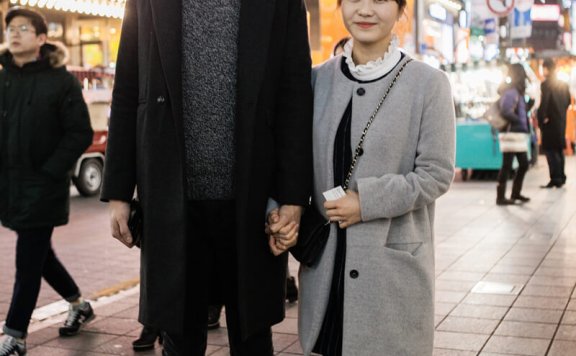 2015年2月韩国情侣穿搭直击