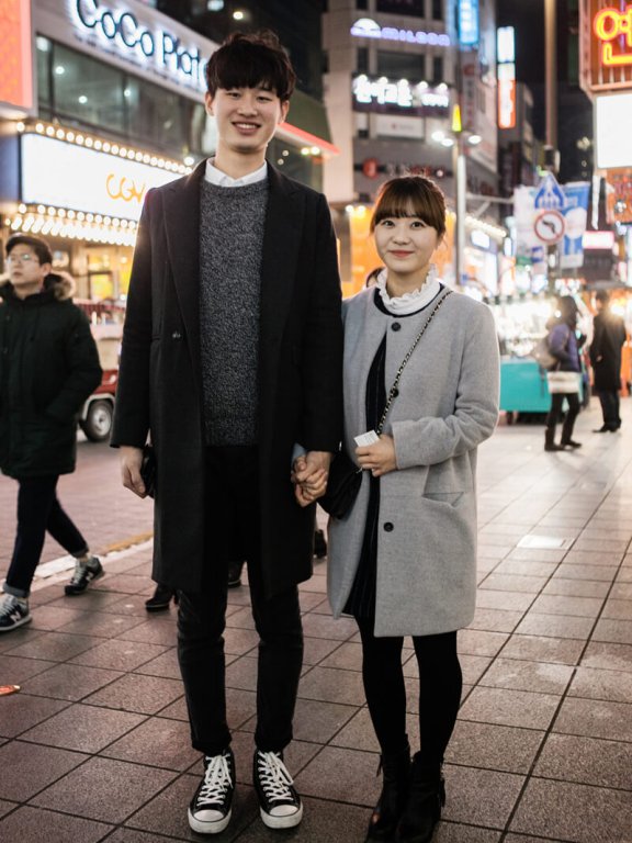 2015年2月韩国情侣穿搭直击