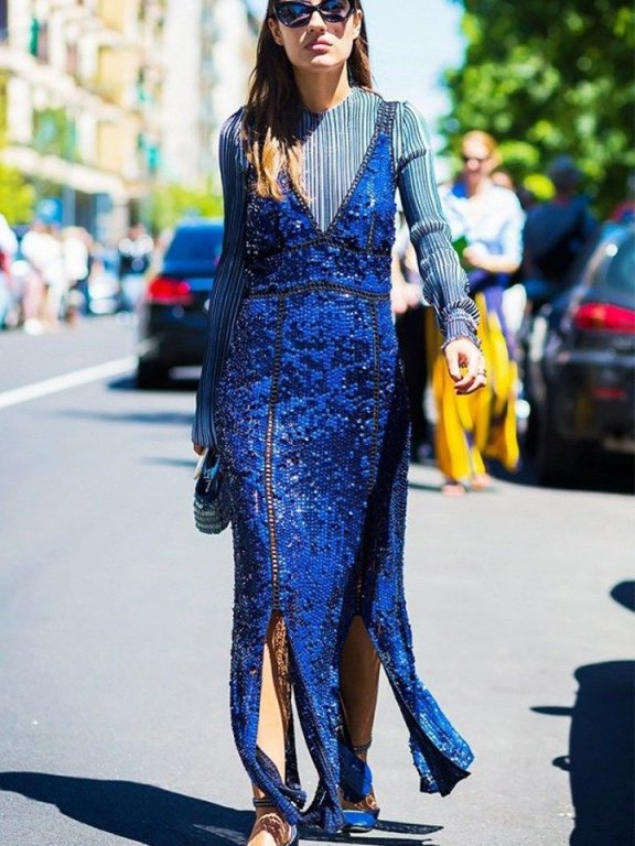 欧美街拍 看潮女吊带穿搭出新趋势