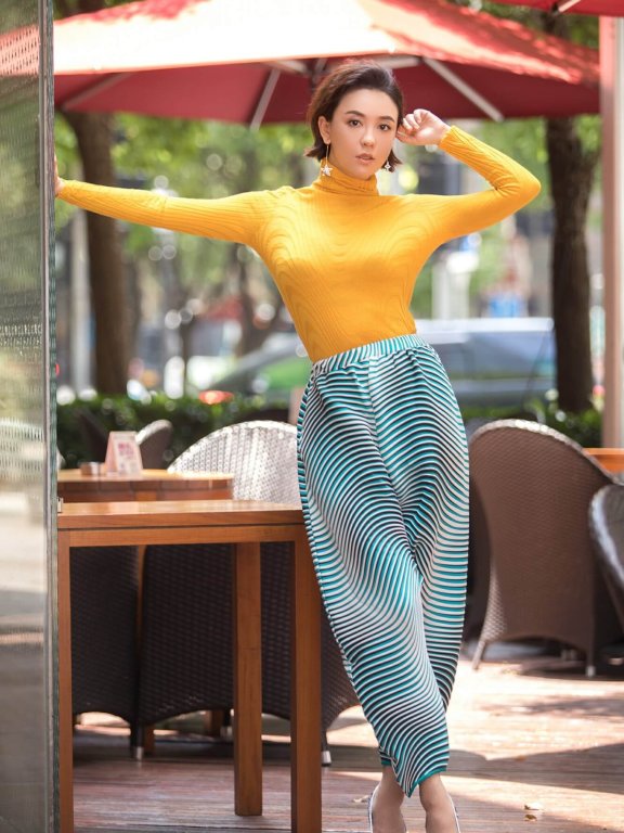 吕佳容秋冬时尚街拍 清新时尚