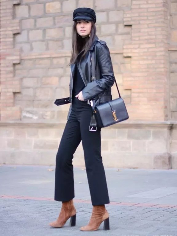 欧美街拍 用一条小黑裤搞定100种时髦搭配!!