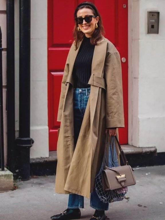 欧美街拍 秋冬你值得拥有一件黑色针织衫!