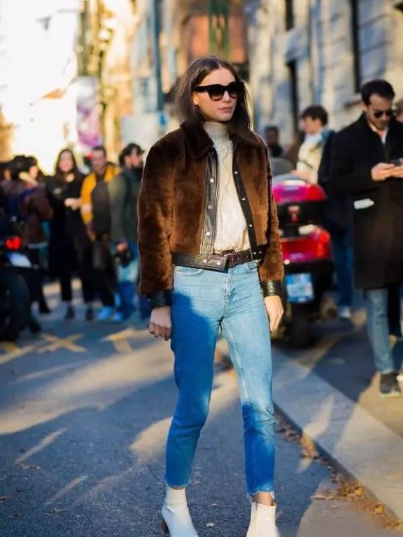 短款夹克怎么搭配好看 把这些显腿长的LOOK学起来