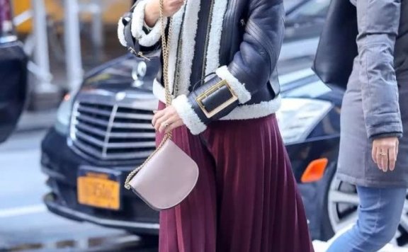 欧美街拍 冬季街头绝杀款—羊羔毛飞行夹克