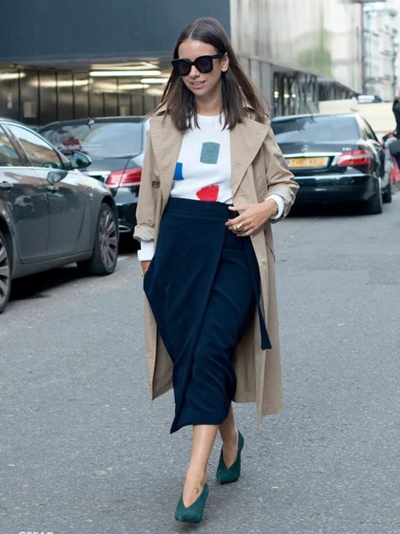欧美街拍 时尚潮女亲身示范这几种职场穿搭法则！