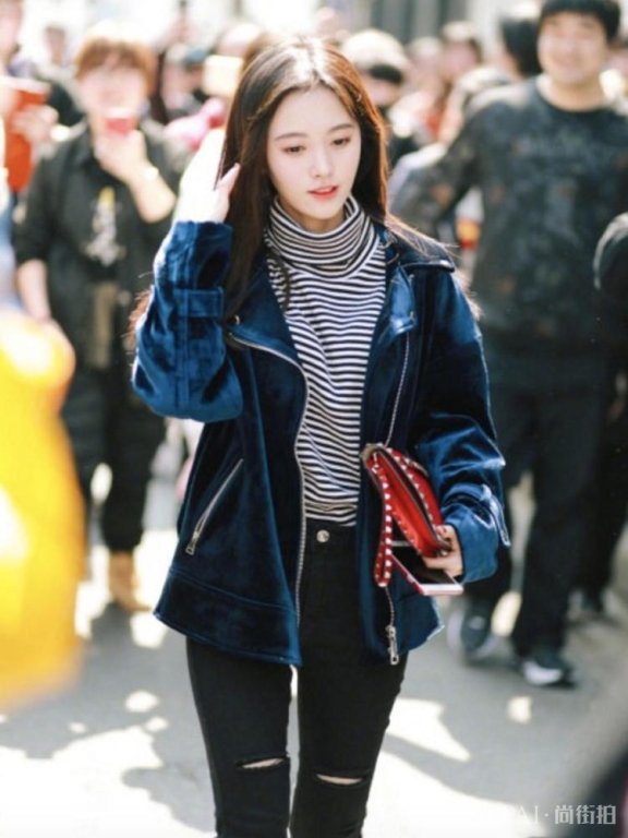 鞠婧祎机场街拍,穿一身简单造型却难掩时尚感