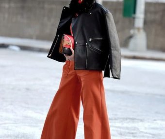 圣诞节搭配这6款焦糖色阔腿裤，感受不一样的魅力