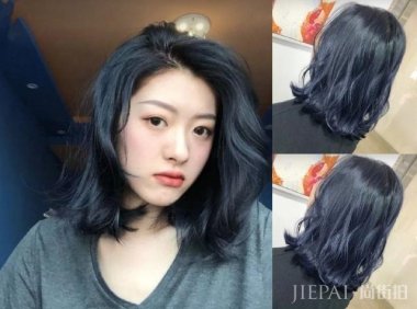 奶奶灰过时了,2018流行的是“蓝黑发色”,太显肤色白了!